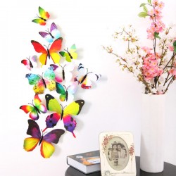 3D Sienos lipdukai "Vaivorykštiniai drugeliai"
