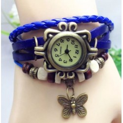 Mėlynas laikrodis Butterfly