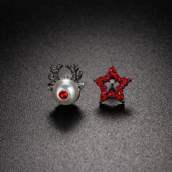 Auskarai Deer and Star
