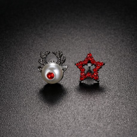Auskarai Deer and Star