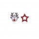 Auskarai Deer and Star