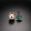 Auskarai Deer and Tree