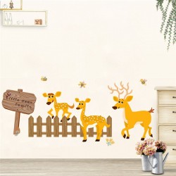 Sienos lipdukas Deer Family
