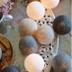 Medvilninė LED girlianda Balls
