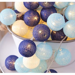 Medvilninė LED girlianda Balls