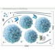 Sienos lipdukas Blue Dandelion