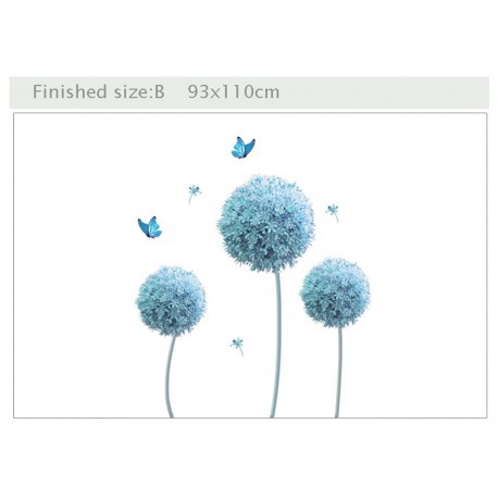 Sienos lipdukas Blue Dandelion
