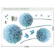 Sienos lipdukas Blue Dandelion