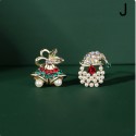 Auskarai Bells and Santa Claus